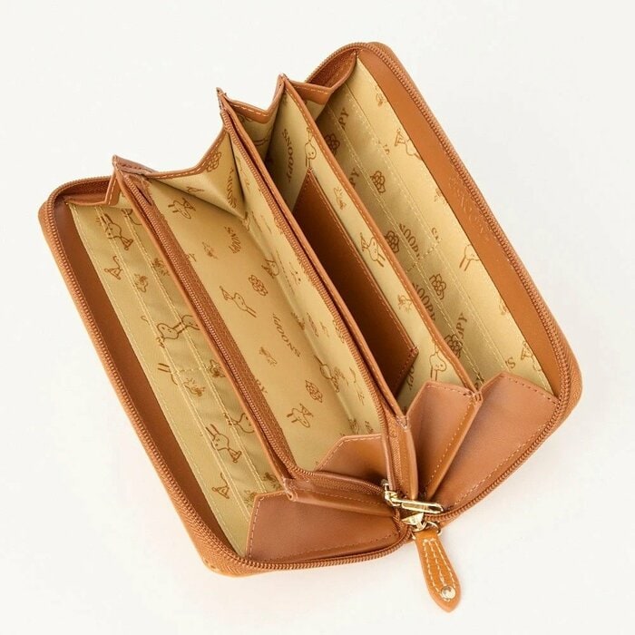 がばっと大きく開くため、お札やカード、小銭を一目で見渡すことができます