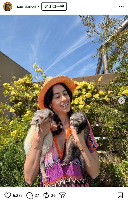 出所：森泉のInstagram（＠izumi.mori）　参照日：2026年4月13日