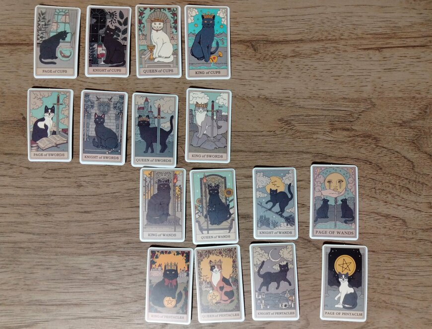 筆者撮影（SHEIN、78ピース 猫柄 アソートステッカー ビンテージ 多目的ステッカー DIYクラフト デコレーション ハンドアカウント用）