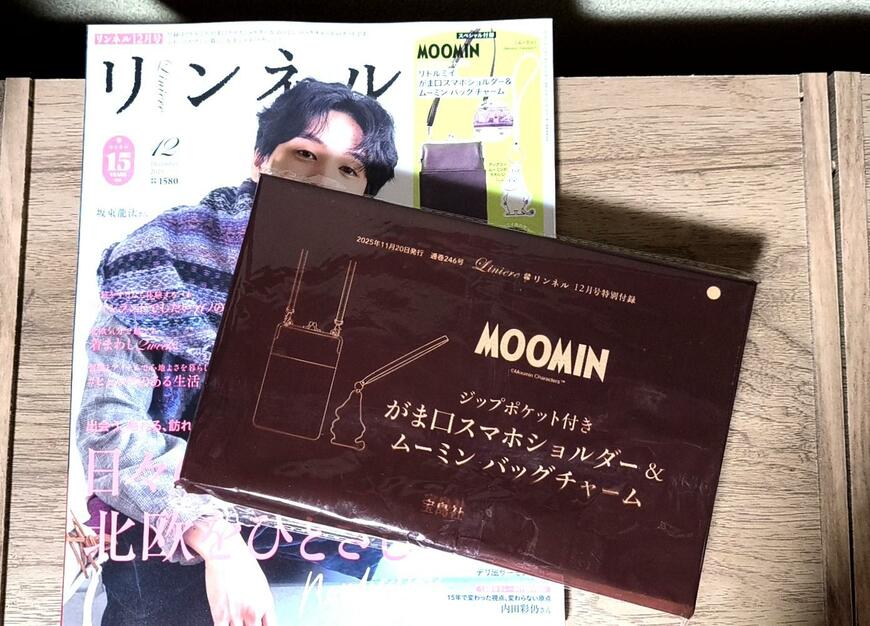 これ付録!?リンネルの「ムーミンのスマホショルダー」が優秀だった!ミニ財布にもキーケースにもなる