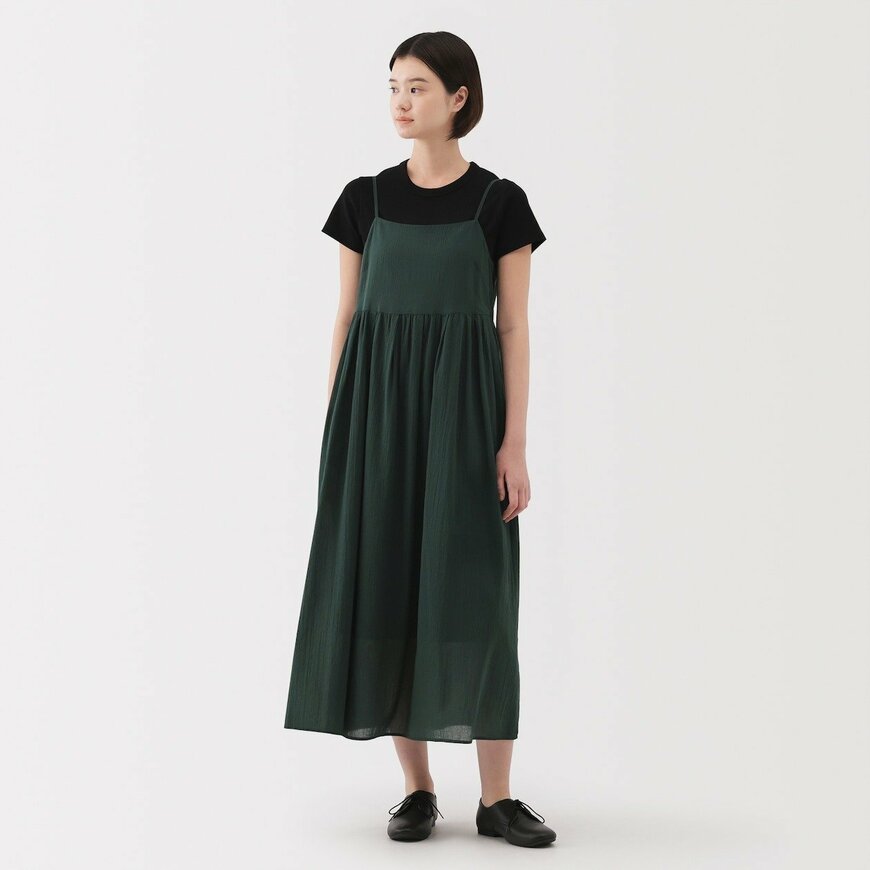 無印良品公式 婦人 強撚ボイル キャミソールワンピース