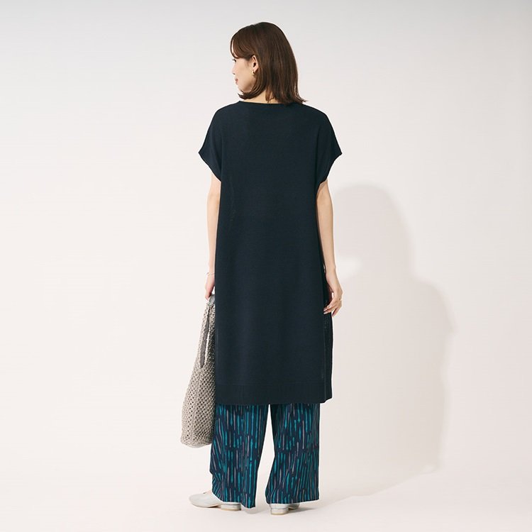 ケユカ公式　ニットチュニックプリントパンツセット