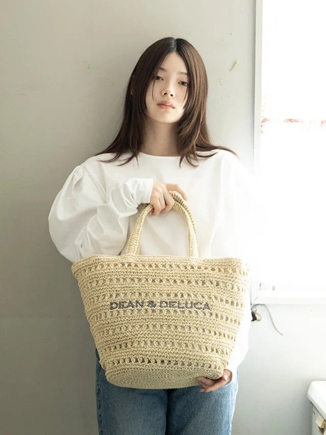 DEAN & DELUCA BEAMS COUTUREクロッシェバスケットバッグ