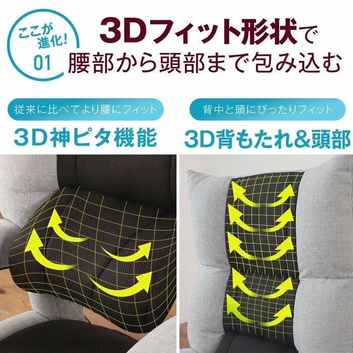 腰に当たる部分まで調節できるカスタマイズ性