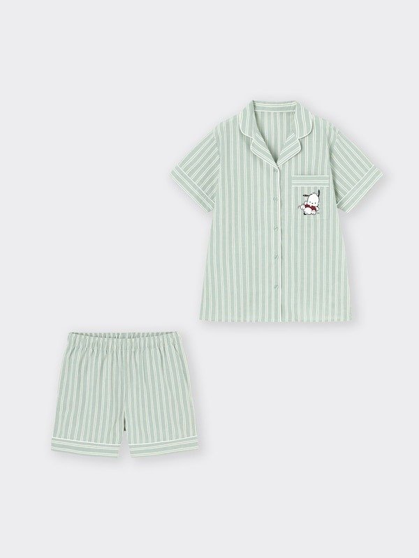 GU公式　コットンパジャマ(半袖&ショートパンツ) Sanrio characters