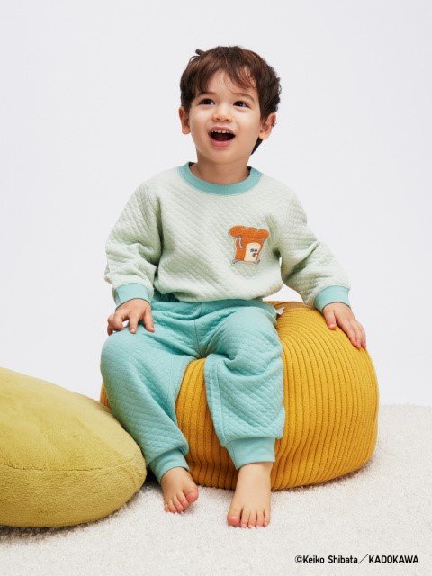 出所：ユニクロ公式　キルトパジャマ/パンどろぼう