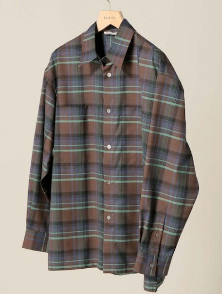 AURALEE - スーパーライトウールチェックシャツ ¥35,640（税込）