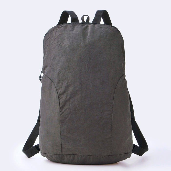 ダイソー公式 ソフトナイロン折りたたみ収納リュック(GY)