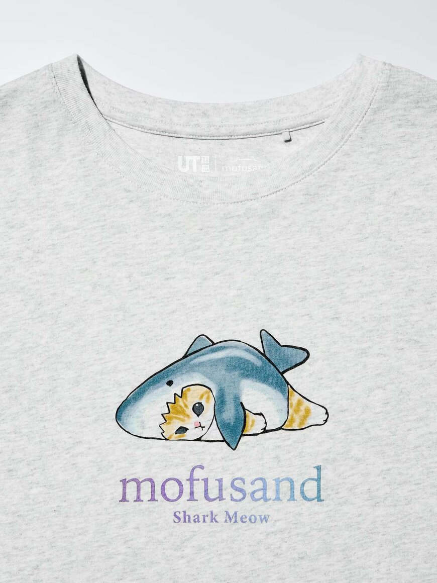 ユニクロ公式「mofusand UT/ショート(LIGHT GRAY)」