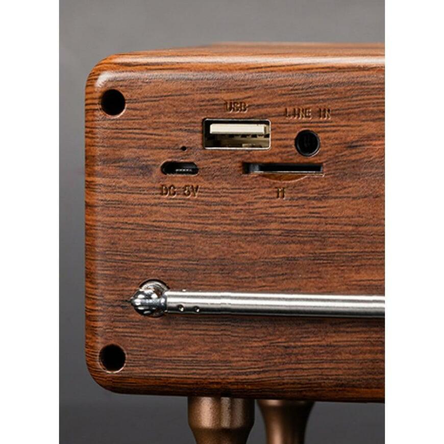 ゲオ、Bluetooth FM付きレトロスピーカー AS19 BR画像