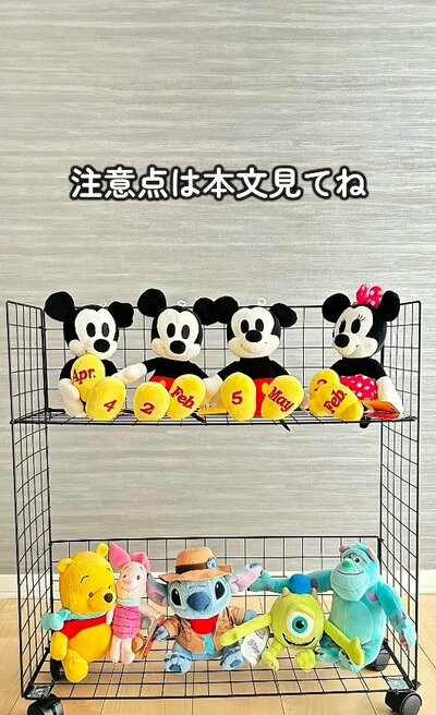 ぬいぐるみもたくさん置ける収納棚