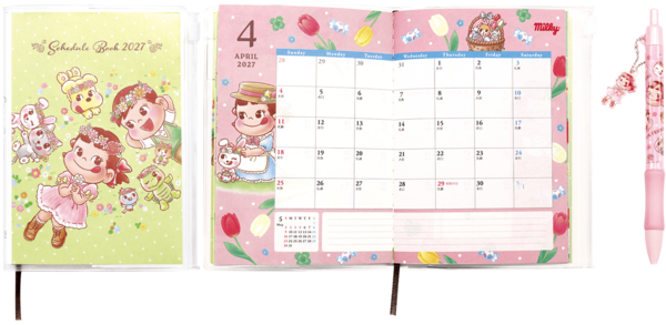 ペコちゃんたちの可愛さが詰まった限定手帳＆ボールペン