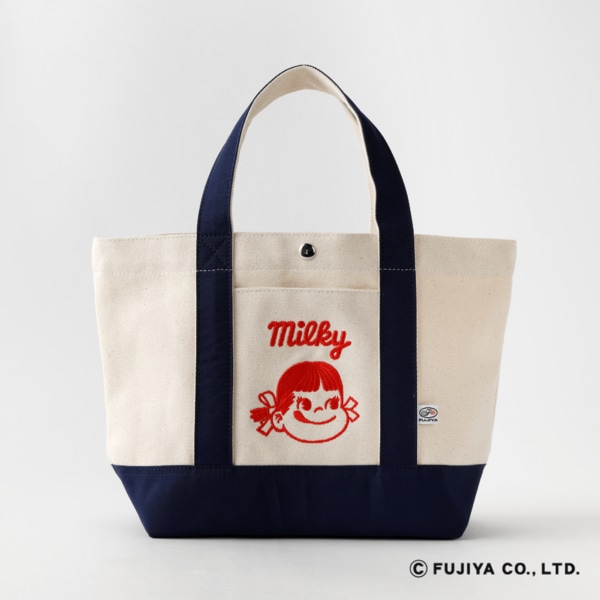 ヘビロテ間違いナシのペコちゃんの刺しゅう入りランチトート