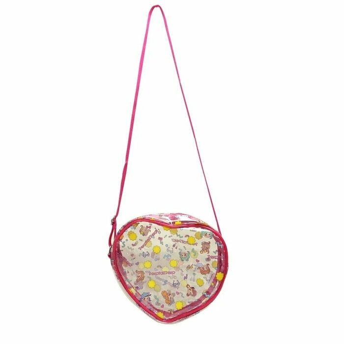 トレンド感満載の「ペコちゃん ハート型クリアバッグ」