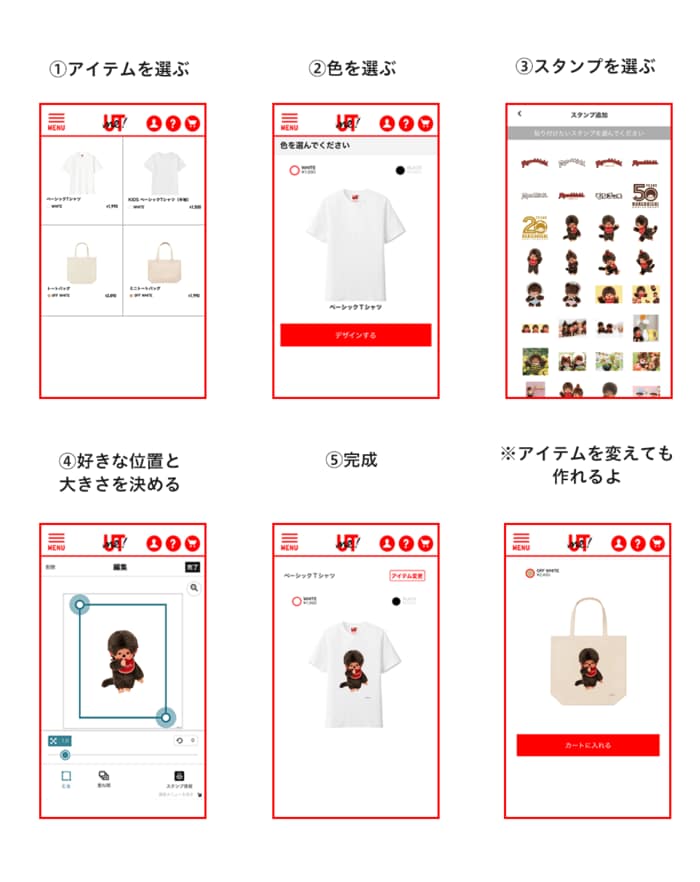 誰でも簡単4ステップで世界に一つだけのアイテムを作成できます