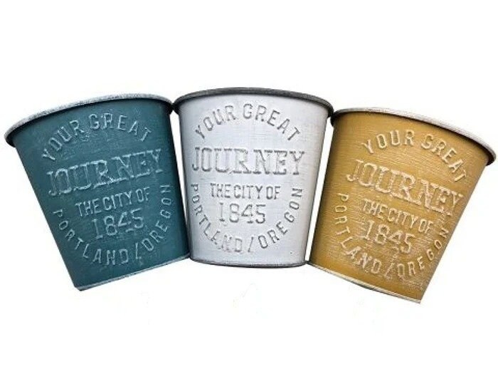 出所：ダイソー公式　ブリキポット（アンティーク）