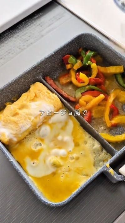 夫に作る「ごはんonミニおにぎり」のお弁当が彩り豊か！パプリカのアヒージョ風副菜にも注目