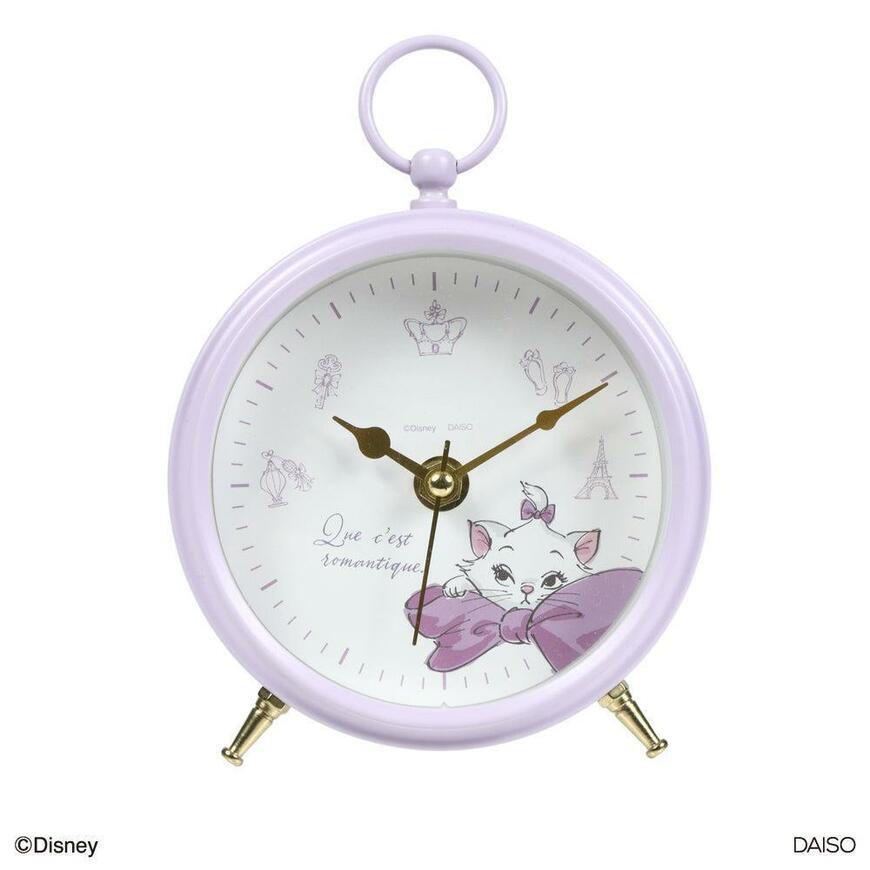 出所：ダイソーネットストア 置き時計、PU（ディズニーマリー）