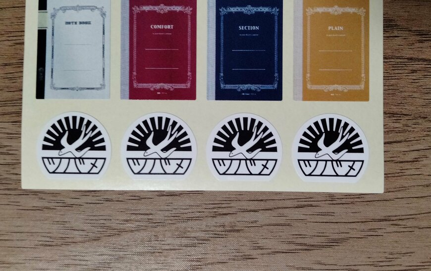 筆者撮影（ダイソー、ステッカー（ツバメノート柄））