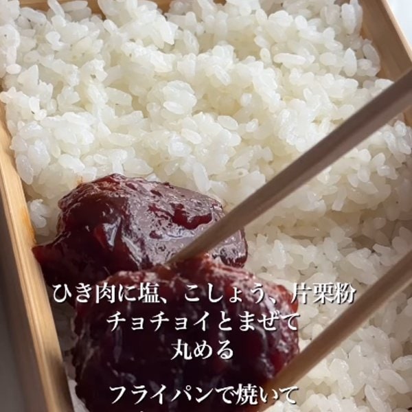 【のっけ弁当】シンプルで素敵　美しく詰まった綺麗な「簡単バーグ弁当」がたまらなくおいしそう…