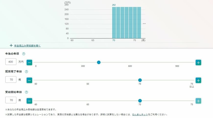 出所：厚生労働省「公的年金シミュレーター」