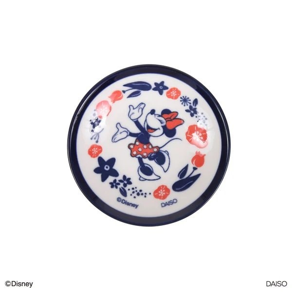 ダイソー　豆皿、８ｃｍ（ミッキー／ミニー）ＦＷ