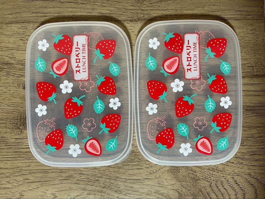 セリア、K682 お弁当箱レトロフルーツ L