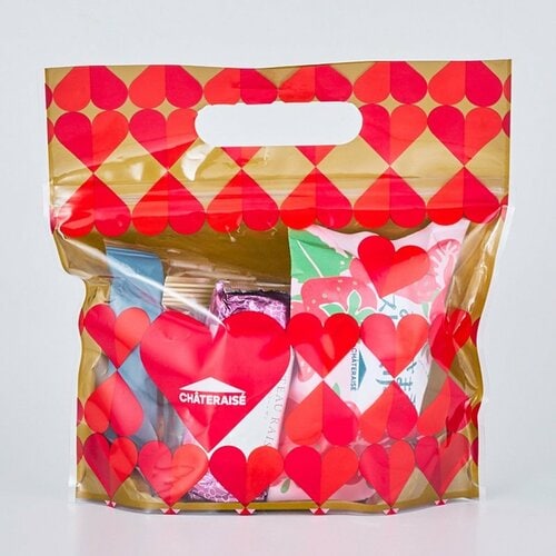 バレンタインスイーツジップバッグ