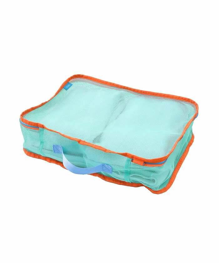 3COINS(スリーコインズ) 洗えるトラベル衣類収納マチ有り:L