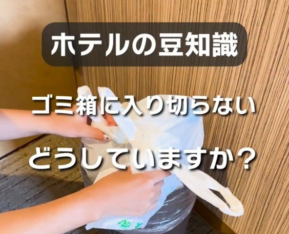ゴミ箱に入り切らない時のゴミの捨て方は？ホテルスタッフの回答に「私もやってる！」の声が続出