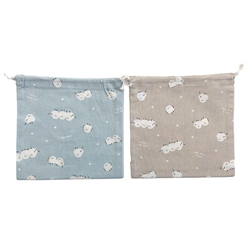 キャンドゥ、コットン巾着袋シマエナガ画像