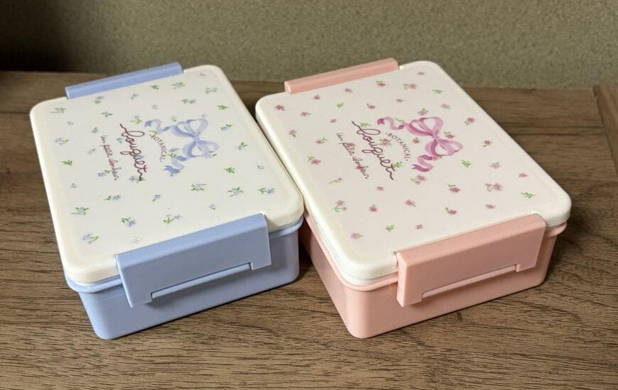 セリア、ランチボックス 380ml リボンフラワー商品画像