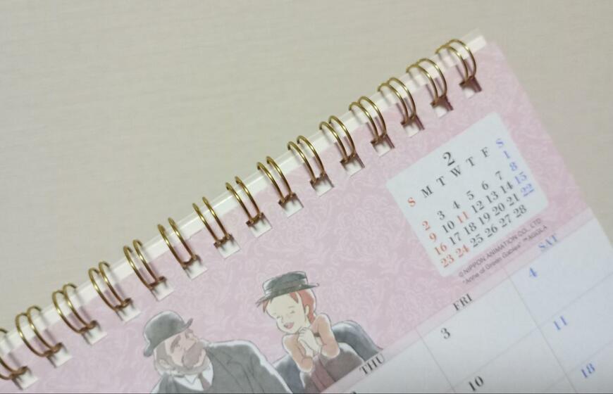 セリア、世界名作劇場 卓上カレンダー画像