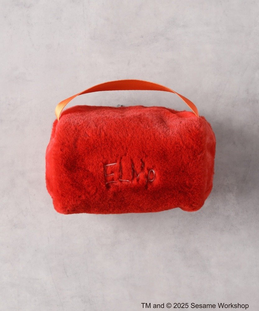 ライトオン公式　「SESAME STREET」スクエアファーポーチ（レッド後）