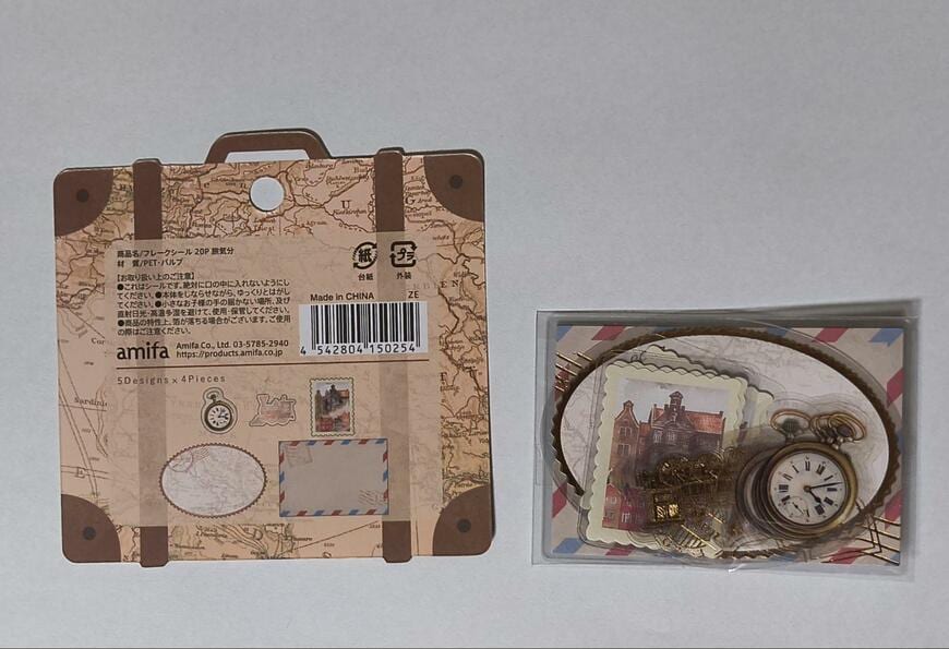 セリア、フレークシール 20P 旅気分商品画像