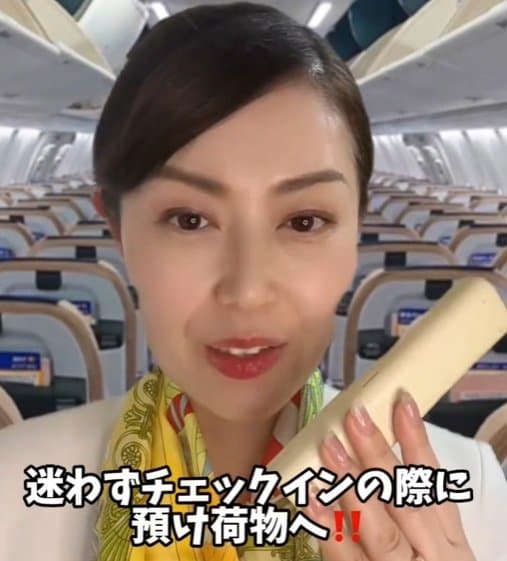 自分で持ち上げられない場合はチェックイン時に預け荷物に