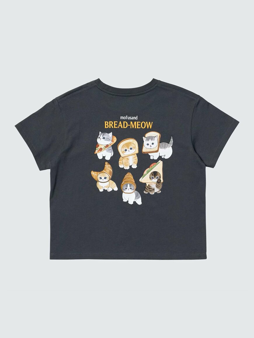 ユニクロ公式 GIRLS mofusand UT/カラー: 08 DARK GRAYの画像