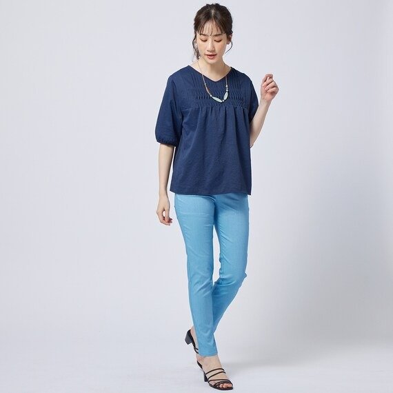 ニトリ公式　【N+商品】マジックベルトストレッチパンツサマーライト　レギュラー丈