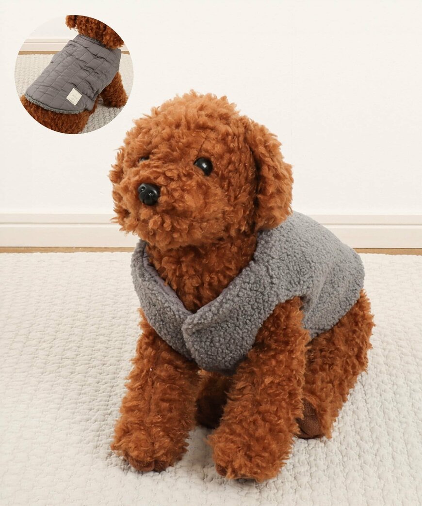 3COINS 《リバーシブル!》ペット用キルティングベスト