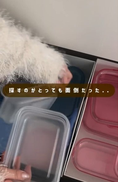 変身前のバラバラに収納されていた保存容器