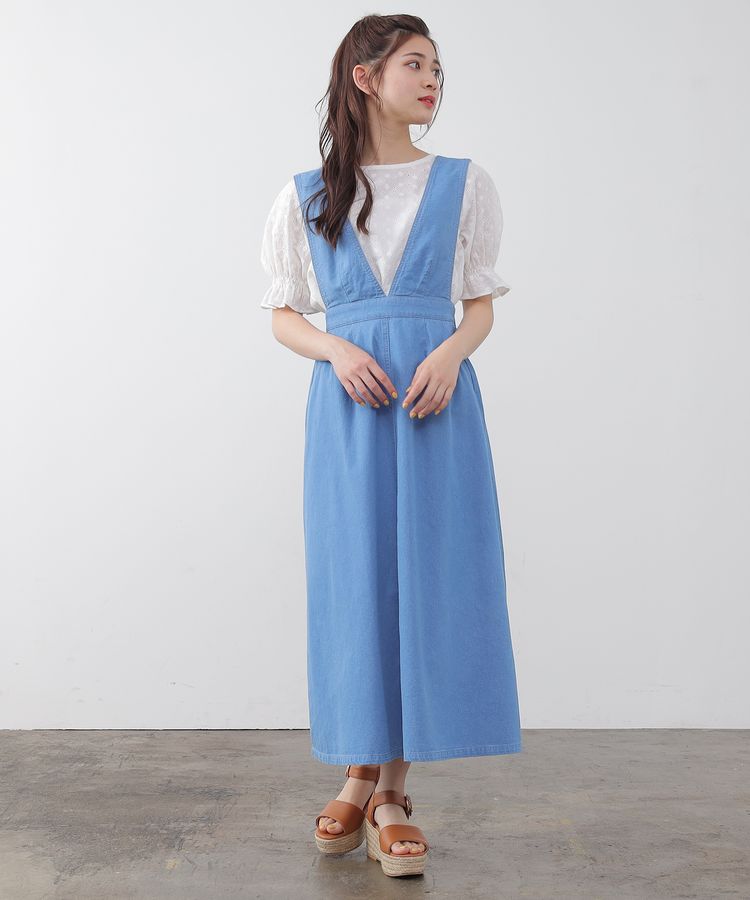 出所：ハニーズオンラインショップ Vネックジャンスカ