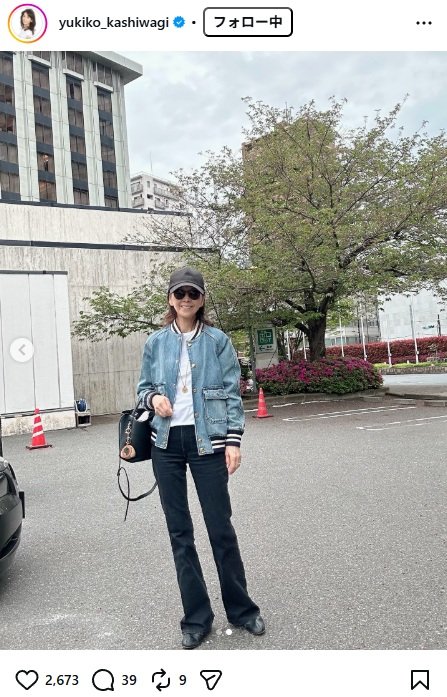 出所：柏木由紀子のInstagram（＠yukiko_kashiwagi） 参照日：2026年4月21日