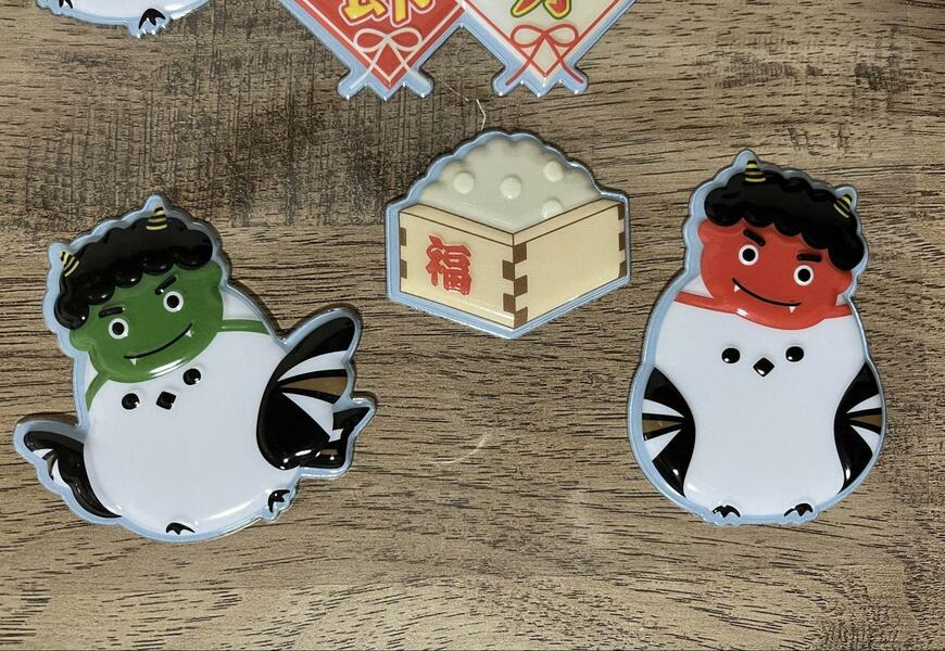 筆者撮影（キャンドゥ、塩ビ ステッカー 節分）