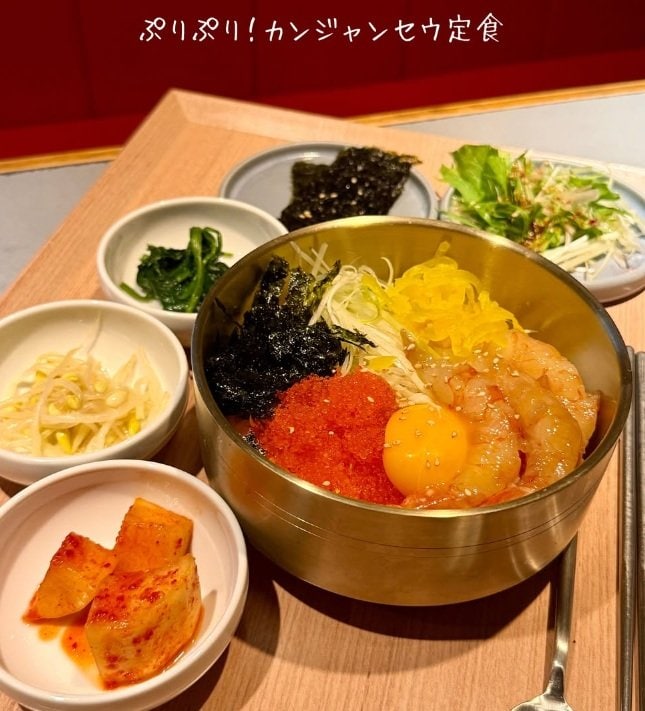 ぷりぷり食感が魅力の「カンジャンセウ定食」