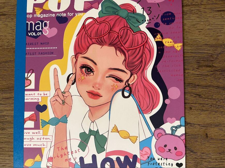 ダイソー、マガジン風ノートの画像