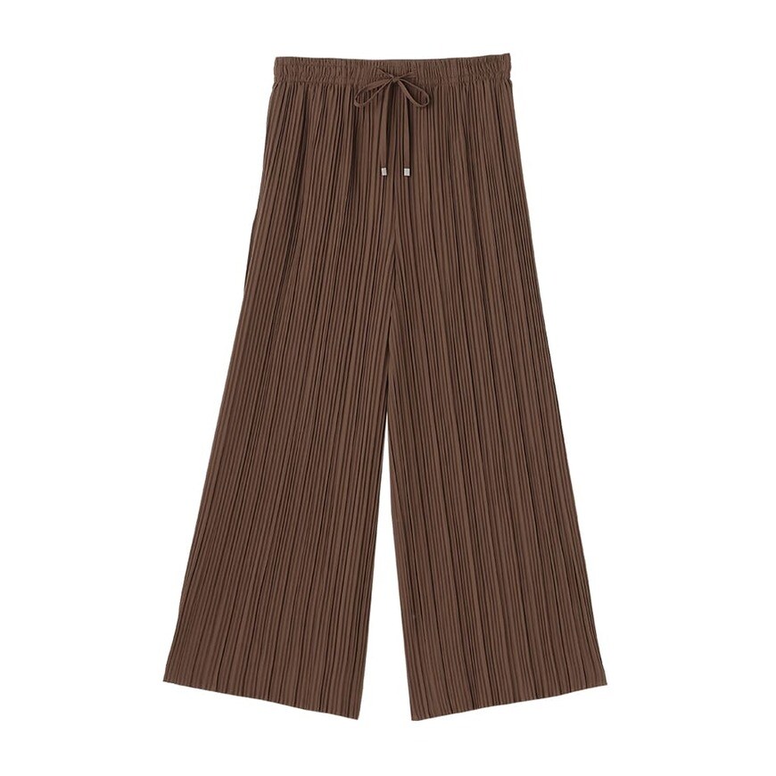 ワークマン公式　レディース撥水プリーツセミワイドパンツ