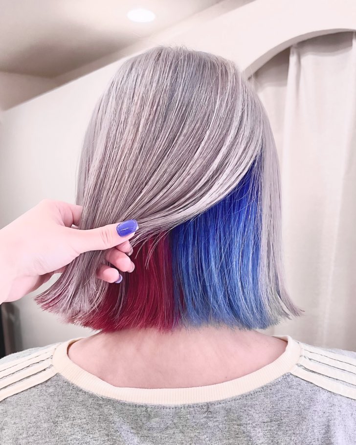 ミャクミャクカラーのヘア