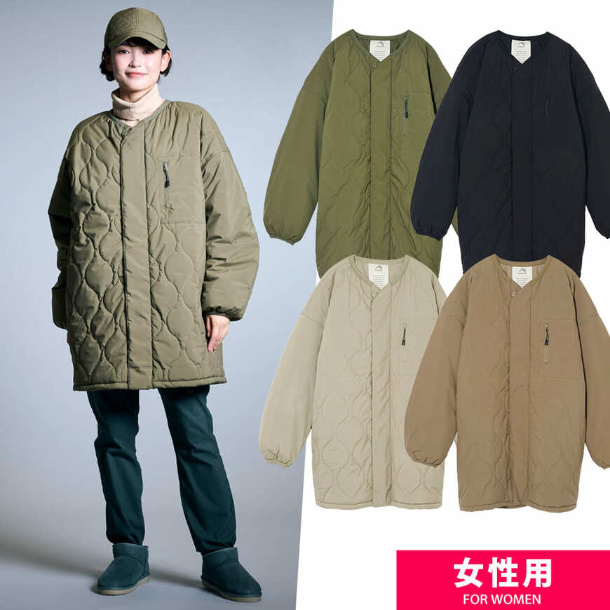 出所：ワークマン公式　レディース防風撥水ストレッチキルティングコート