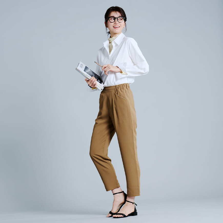 出所：ワークマン公式　レディースリブメローハイネックラメＴシャツ