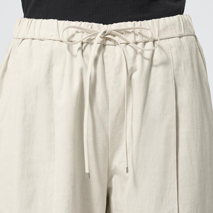 出所：GU公式ファッション通販サイト リネンブレンドプルオンパンツ(丈標準70.0～74.0cm)(セットアップ可能)